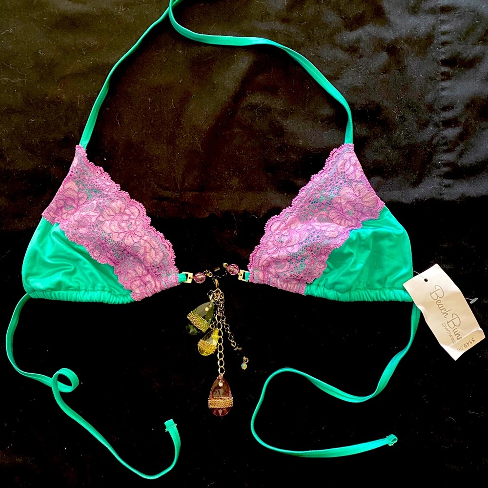 Beach Bunny seafoam/lavender bikini top